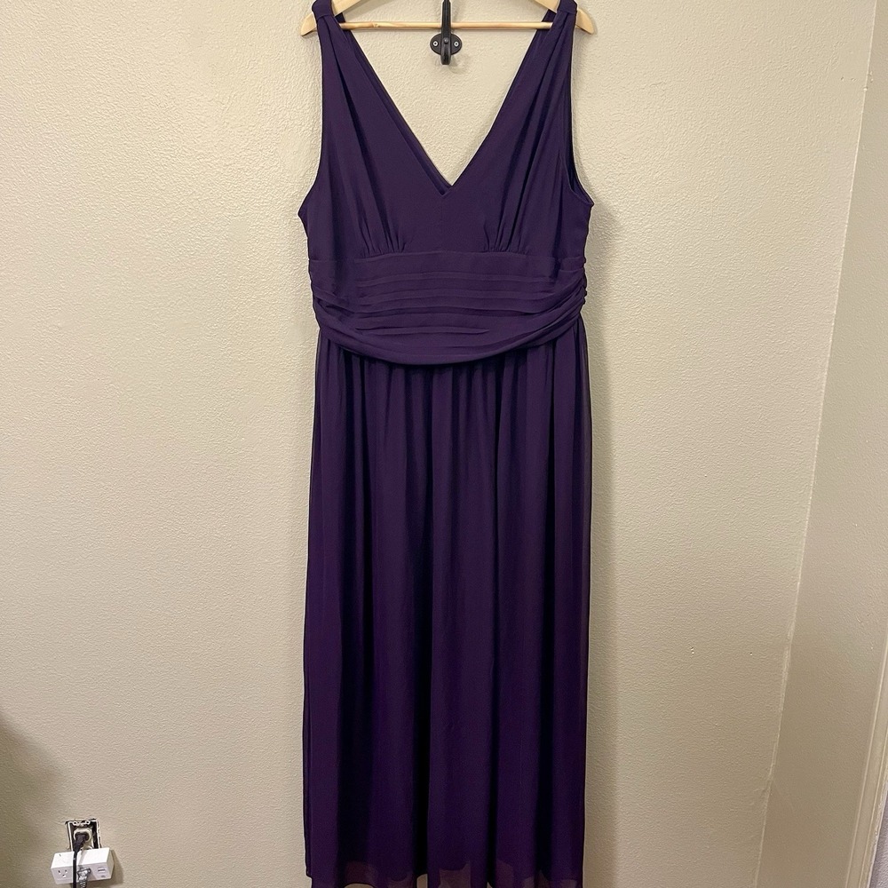 Ever Pretty Long Flowy Formal Dress Purple Dark Fairy Whimsygoth Plus Size 22